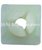 - 10017 - Muela para pija BISEL # 8 y 10 Hoyo: 8mm / largo: 7mm / cab. 12 X 12mm, 3 patas.