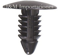 - 10025 - Retenedor corto universal Hoyo: 6.4mm / largo: 15mm / diam. Cab 18mm.